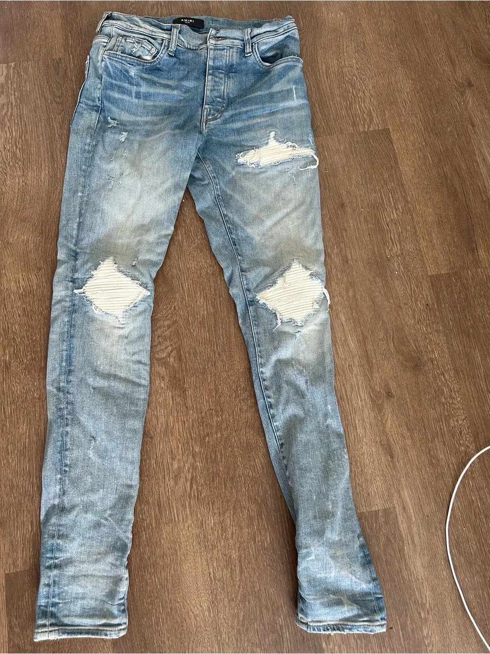 AMIRI Men's Light Wash Slim Denim Jeans
